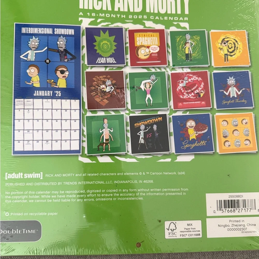 2025 Calendar - Rick and Morty